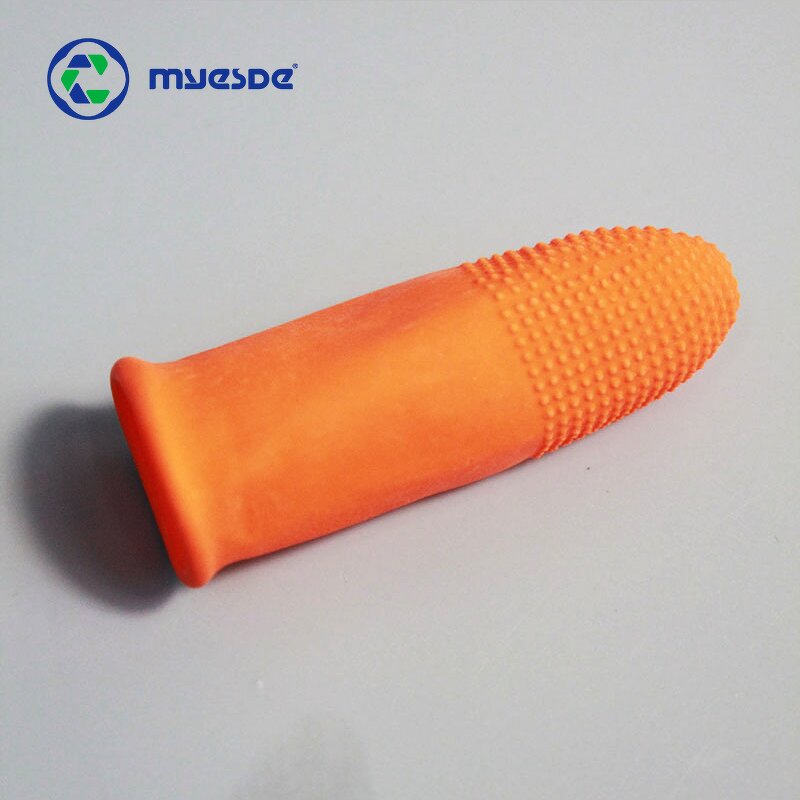Antistatic Finger Cots Factory - Anti-static Anti-slip 100% Latex Disposable Orange