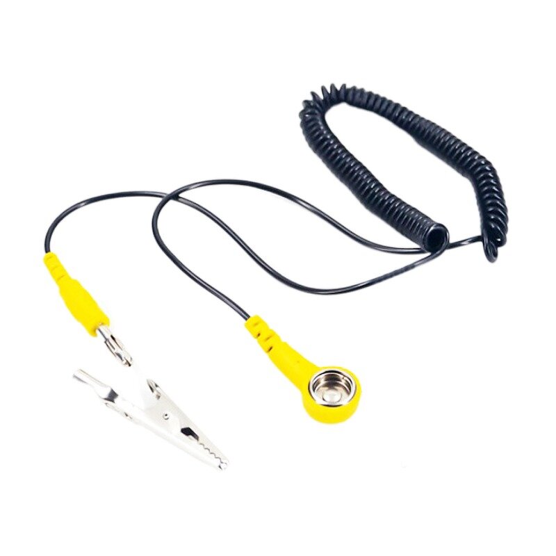ESD Grounding Cable Factory - OEM/ODM Coiled Cord with Alligator Clip Claw PU Wire