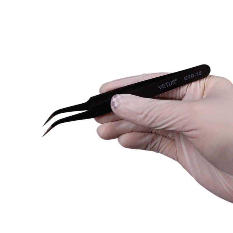 ESD Tweezers Factory - High Quality Vetus Precision Stainless Electro Static Discharge Safe