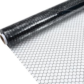 Anti Static PVC Curtain Factory - Transparent Carbon Printed Grid Film Roll