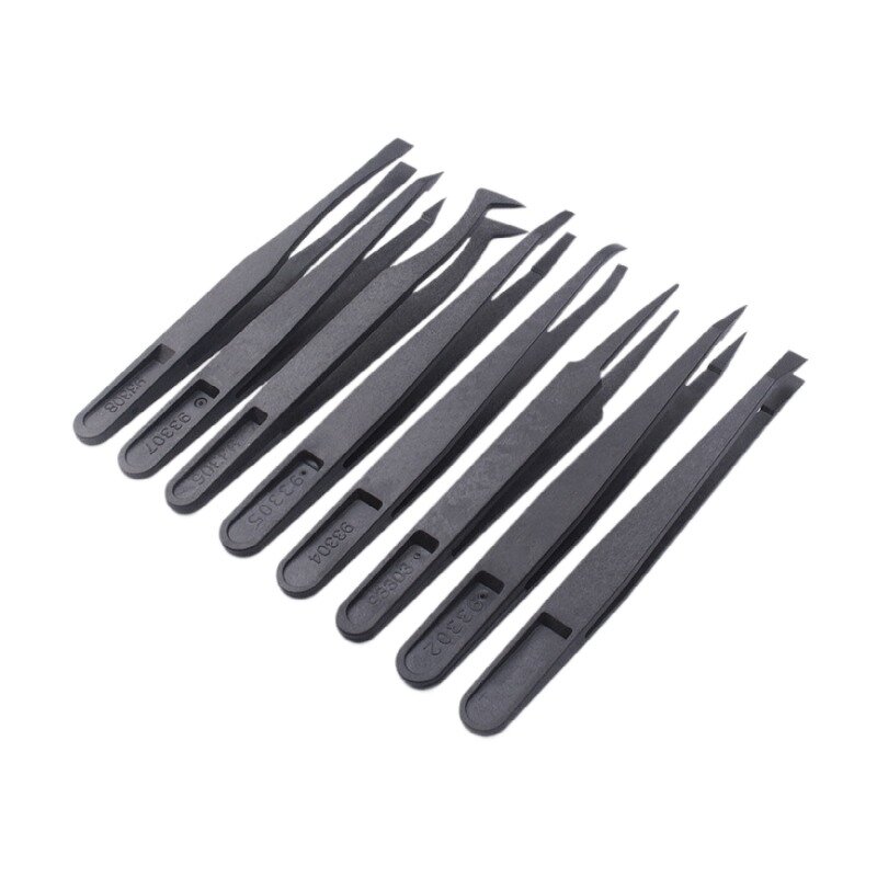 Plastic Tweezers Set Factory - VETUS 8-Piece Anti-Static for Electronics Laboratory
