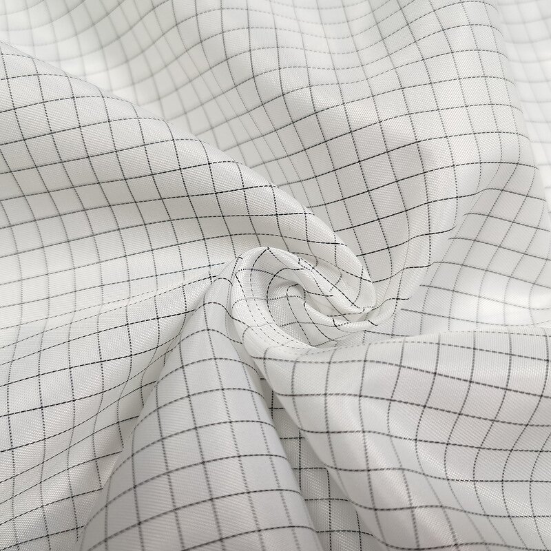 ESD Fabric Factory - High Quality 98% Polyester 2% Conductive Wire 2.5mm Stripe