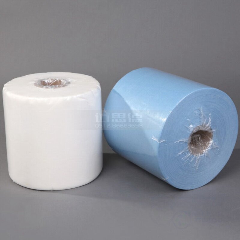 Cleaning Wipe Roll Factory - OEM/ODM 55% Woodpulp 45% Polyester 400m Jumbo