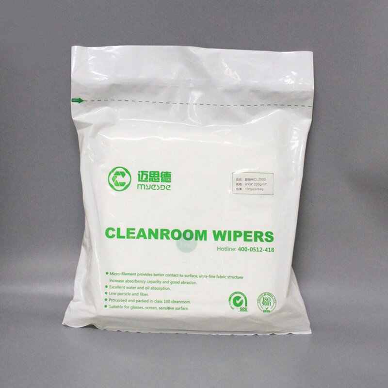 Cleanroom Wiper Factory - OEM/ODM Custom Microfiber Nonwoven White Dispenser