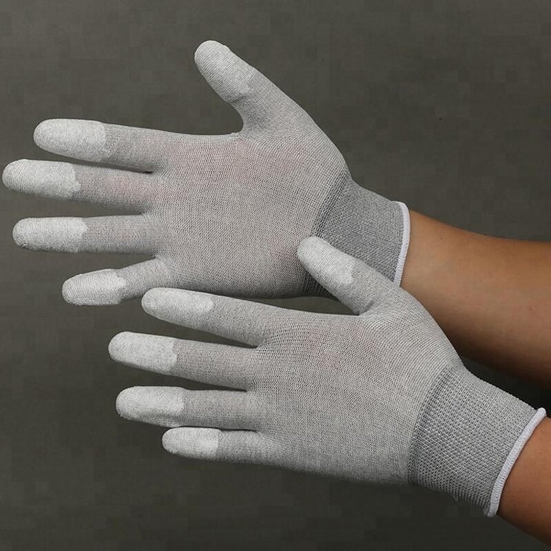 ESD Gloves Factory - High Quality Carbon Fiber PU Top Coated Antistatic Cleanroom