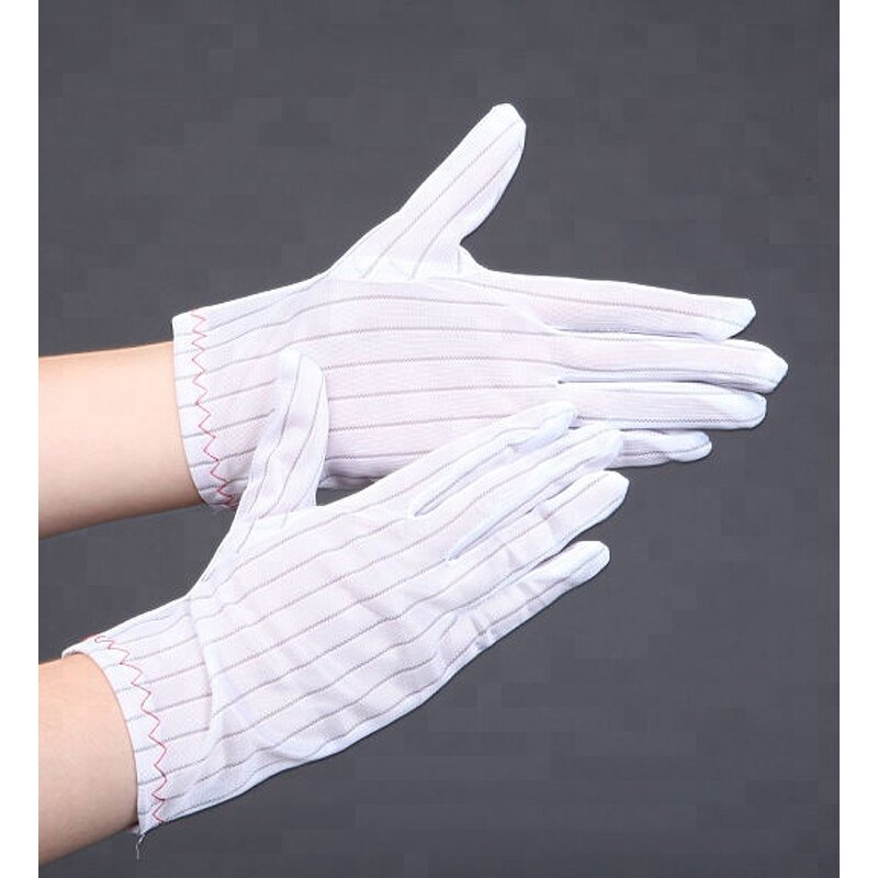 Antistatic Gloves Factory - High Quality Dust Free Cleanroom White with Conductive Wire
