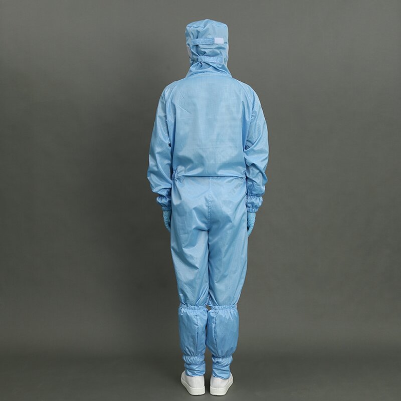 ESD Coverall Factory - OEM/ODM Class 10 Jumpsuit Comfortable Cleaning Room Ladies