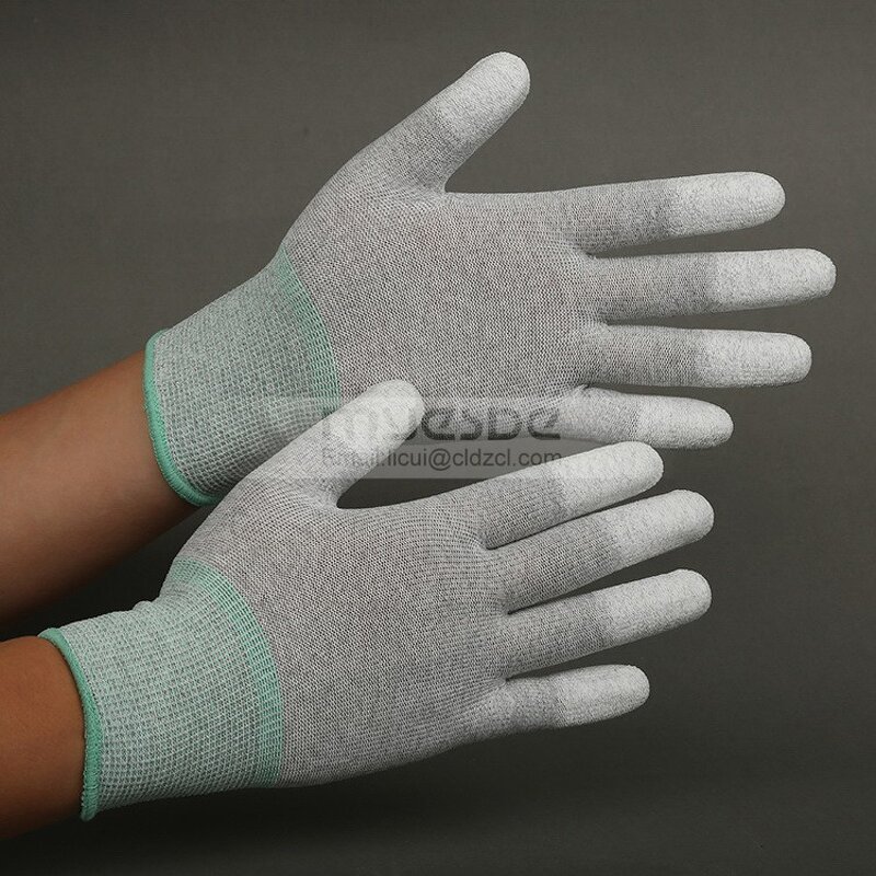 ESD Gloves Factory - High Quality Carbon Fiber PU Top Coated Antistatic Cleanroom