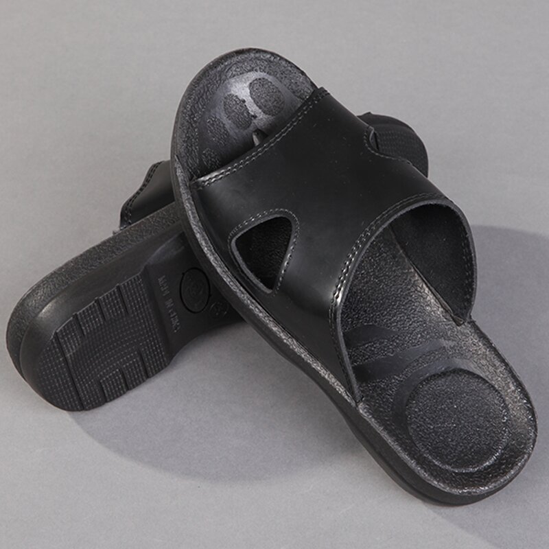 ESD Safety Slippers Factory - High Quality Comfortable Thickened Anti-static SPU Black