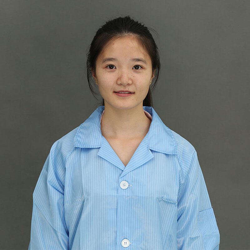 ESD Smock Factory - Factory 98% Polyester Antistatic Blue Knee Length with Snaps