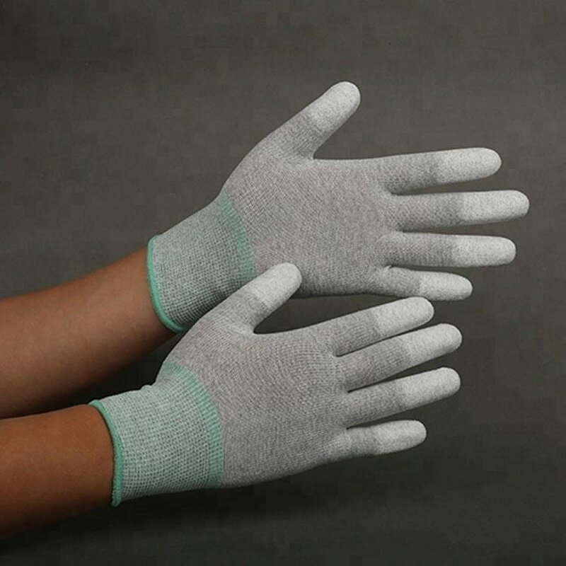 ESD Gloves Factory - High Quality Carbon Fiber PU Top Coated Antistatic Cleanroom