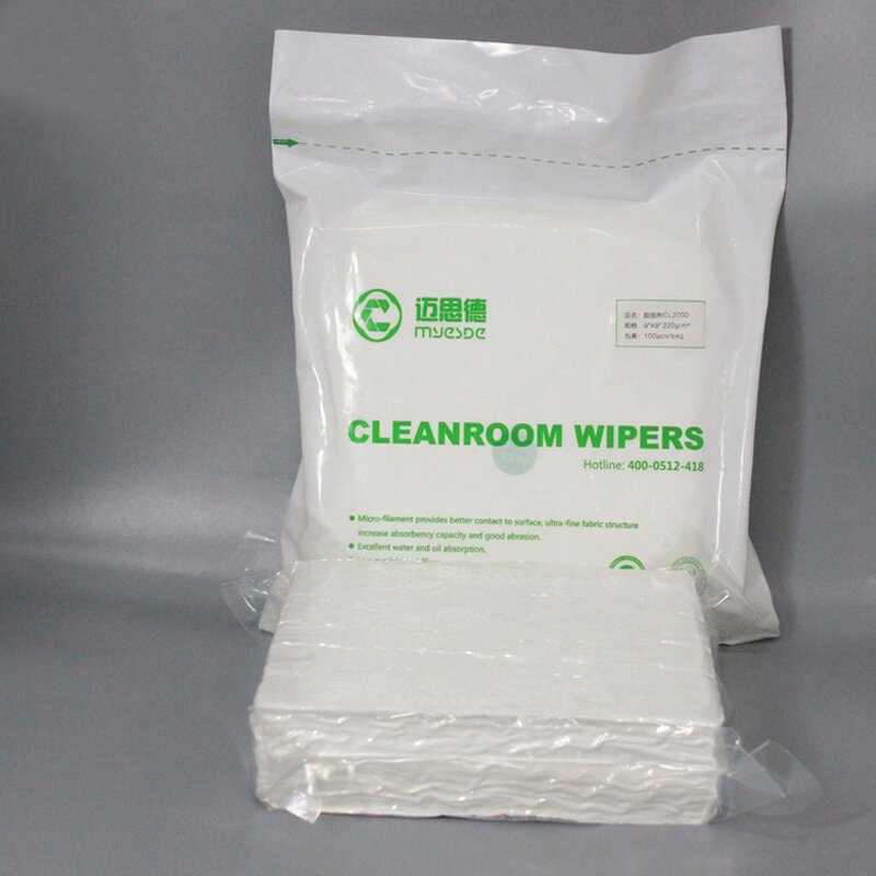 Cleanroom Wiper Factory - OEM/ODM Custom Microfiber Nonwoven White Dispenser