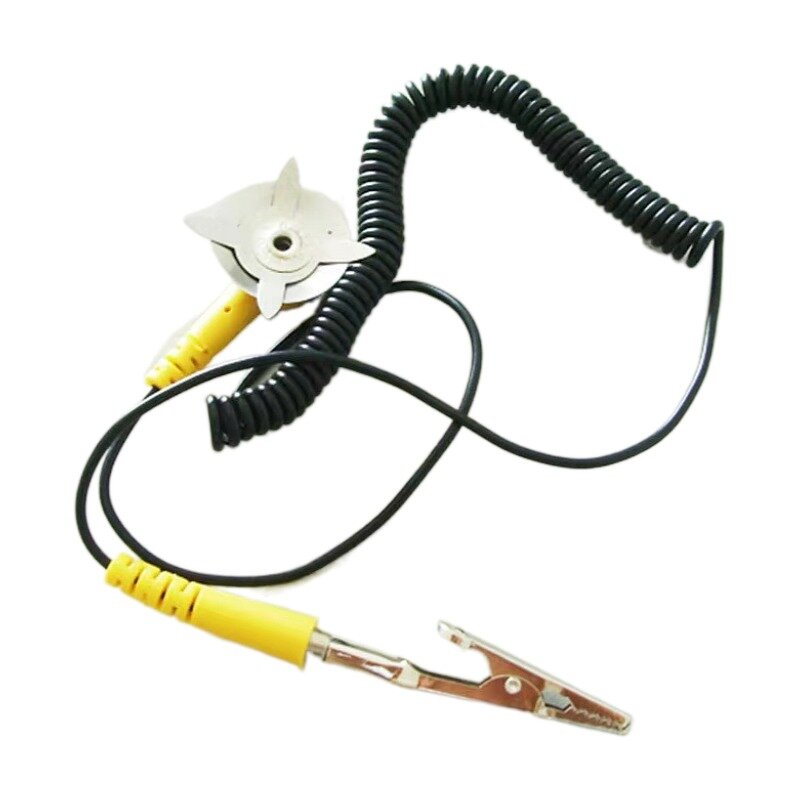 ESD Grounding Cable Factory - OEM/ODM Coiled Cord with Alligator Clip Claw PU Wire