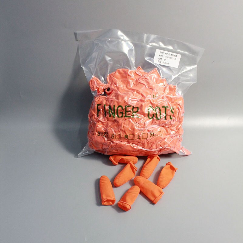 ESD Finger Cot Factory - Cleanroom Anti-Slip Orange Latex Powder-Free Anti-Static