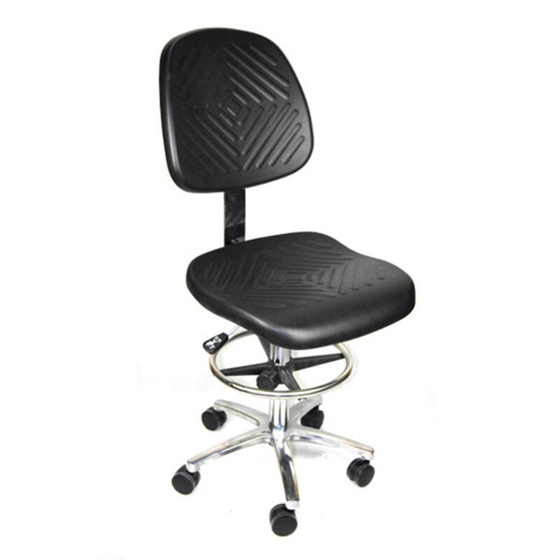 ESD Lab Chair Factory - Black Adjustable Pu Foam Antistatic for Cleanroom