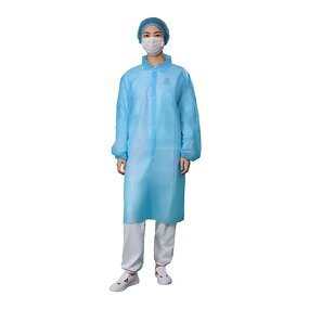 Disposable Safety Clothing Factory - White Non-Woven Experimental Visiting Coat Velcro