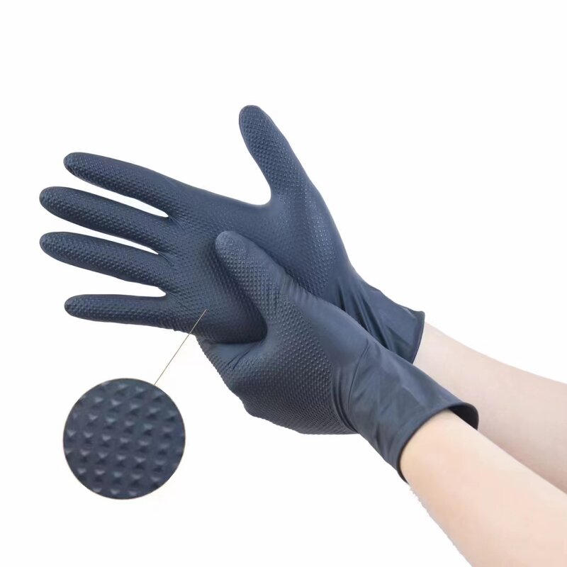 Nitrile Gloves Factory - Work Gloves Powder Free Diamond Texture for Industrial