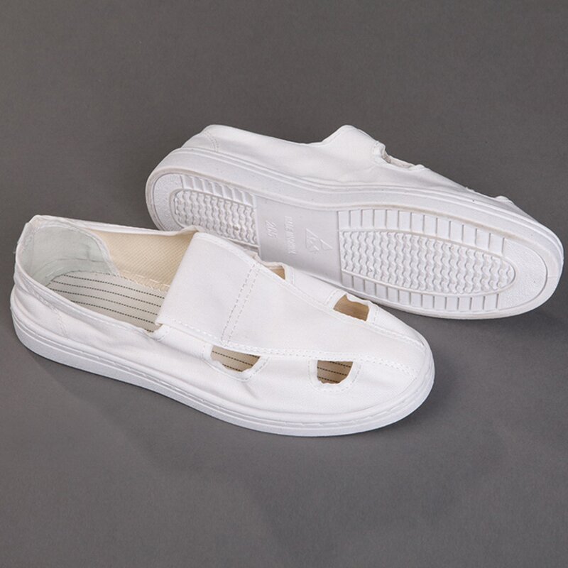 ESD Safety Shoes Factory - 2022 Cheap PU/PVC Sole Canvas Upper Anti-Static 4 Holes