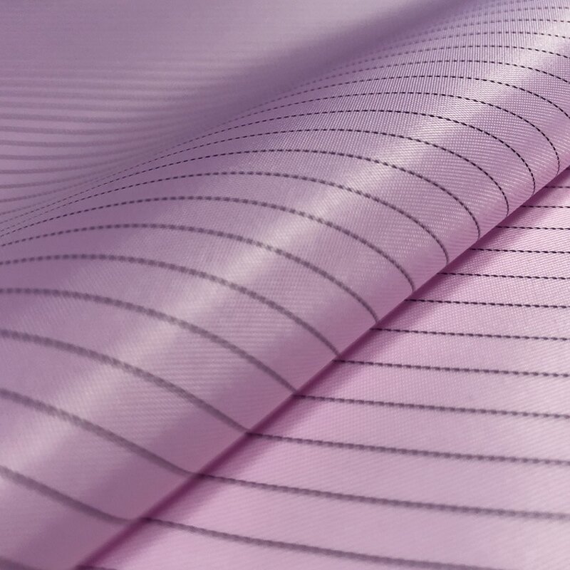 Anti Static Fabric Factory - Polyester Mesh Strip Grid Carbon Cloth Cleanroom Textile