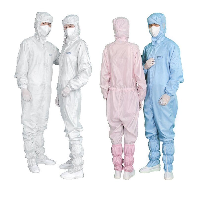 ESD Coveralls Factory - Wholesale Pink Women Work Clothes Cleanroom Garments