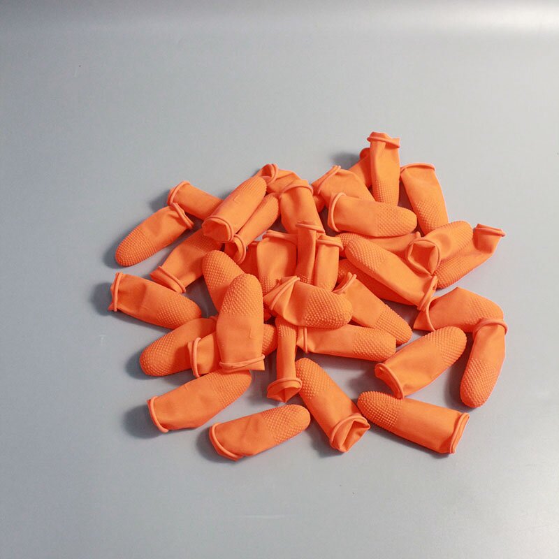 ESD Finger Cot Factory - Cleanroom Anti-Slip Orange Latex Powder-Free Anti-Static