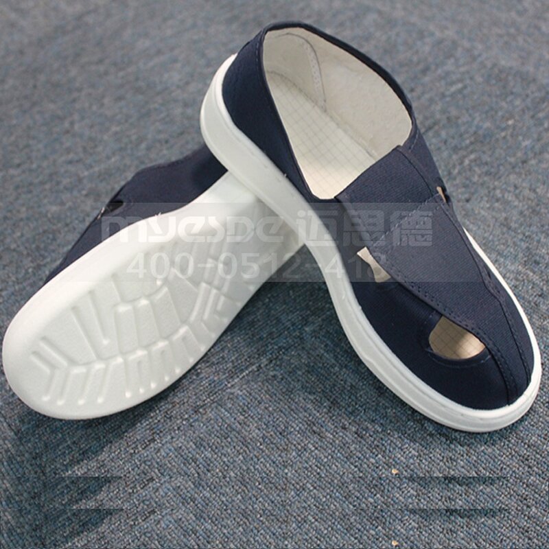 ESD Safety Shoes Factory - 2022 Cheap PU/PVC Sole Canvas Upper Anti-Static 4 Holes