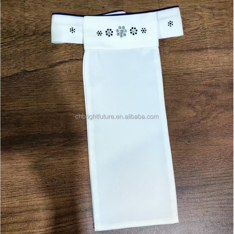 Stock Tie Factory - OEM White Color Fabric Ready Tied Dressage Competition