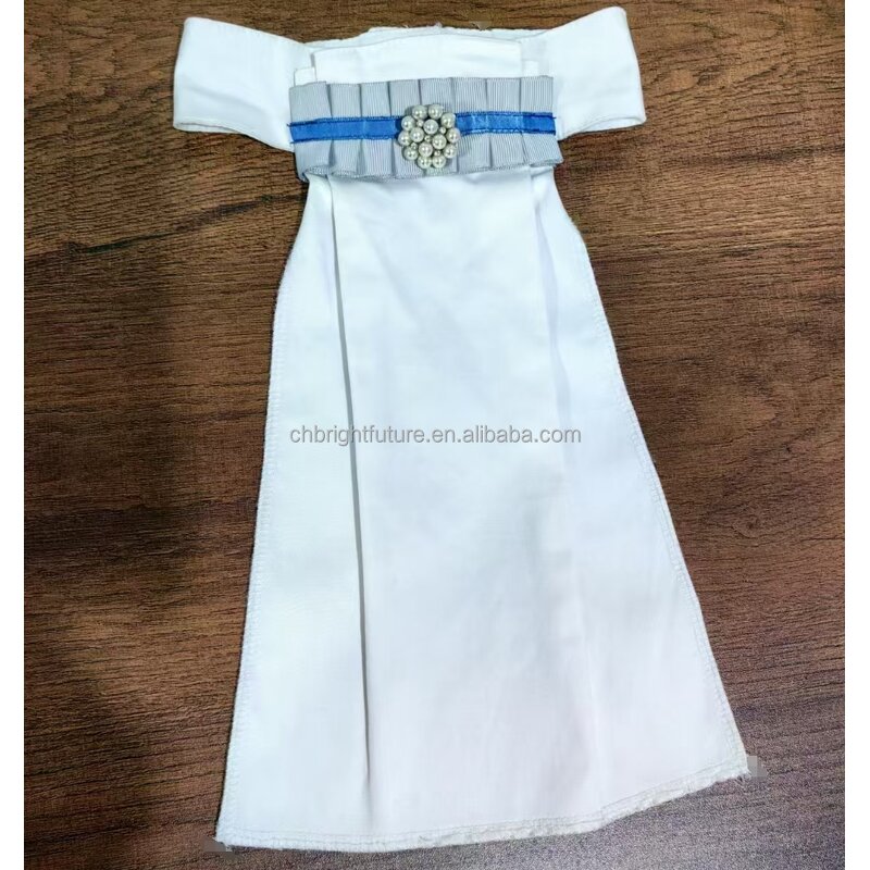 Stock Tie Factory - OEM White Color Fabric Ready Tied Dressage Competition