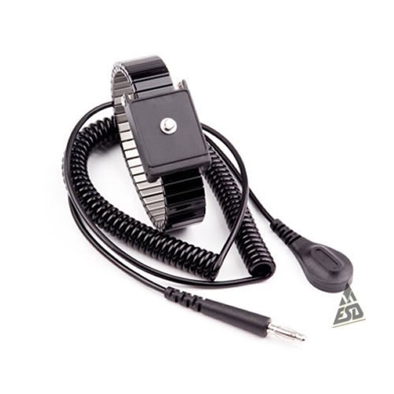 ESD Wrist Strap Factory - OEM 10mm Adjustable PU Bracelet Non-allergenic Metal