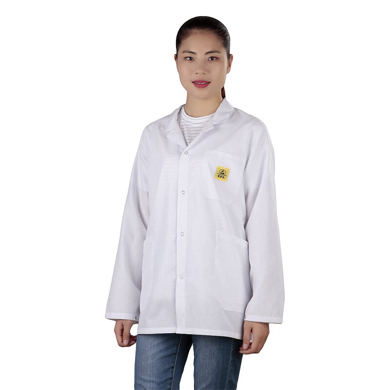 ESD Coverall Manufacturer - OEM Professional Cotton Custom Logo Antistatic Smock