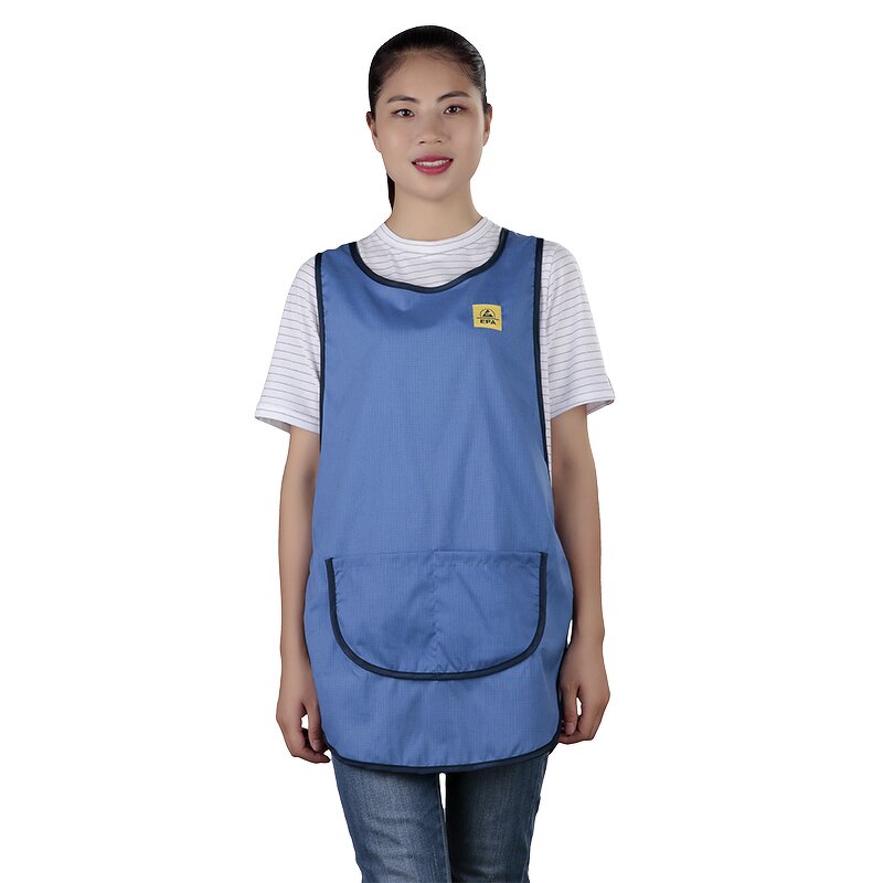 Antistatic Waistcoat Factory - OEM Manufacturer Supplying ESD Antistatic Tabard BLUE
