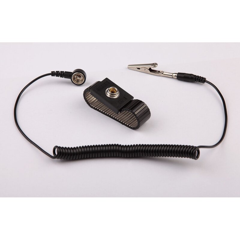 ESD Wrist Strap Factory - OEM 10mm Adjustable PU Bracelet Non-allergenic Metal