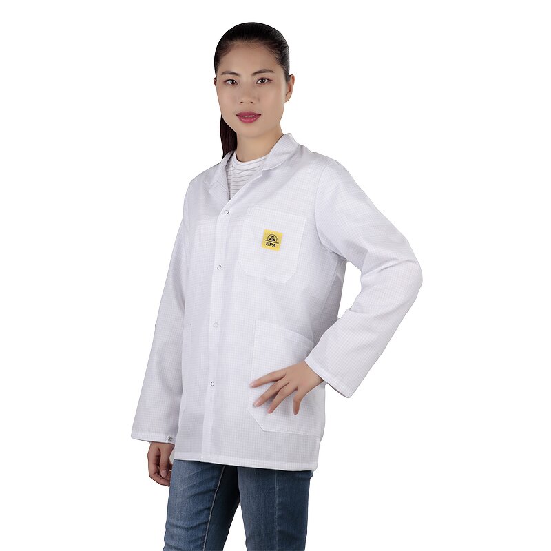 ESD Coverall Manufacturer - OEM Professional Cotton Custom Logo Antistatic Smock