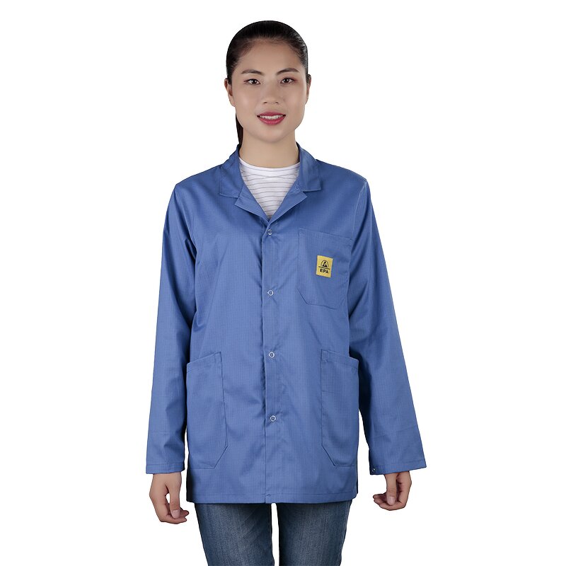 ESD Coverall Manufacturer - OEM Professional Cotton Custom Logo Antistatic Smock