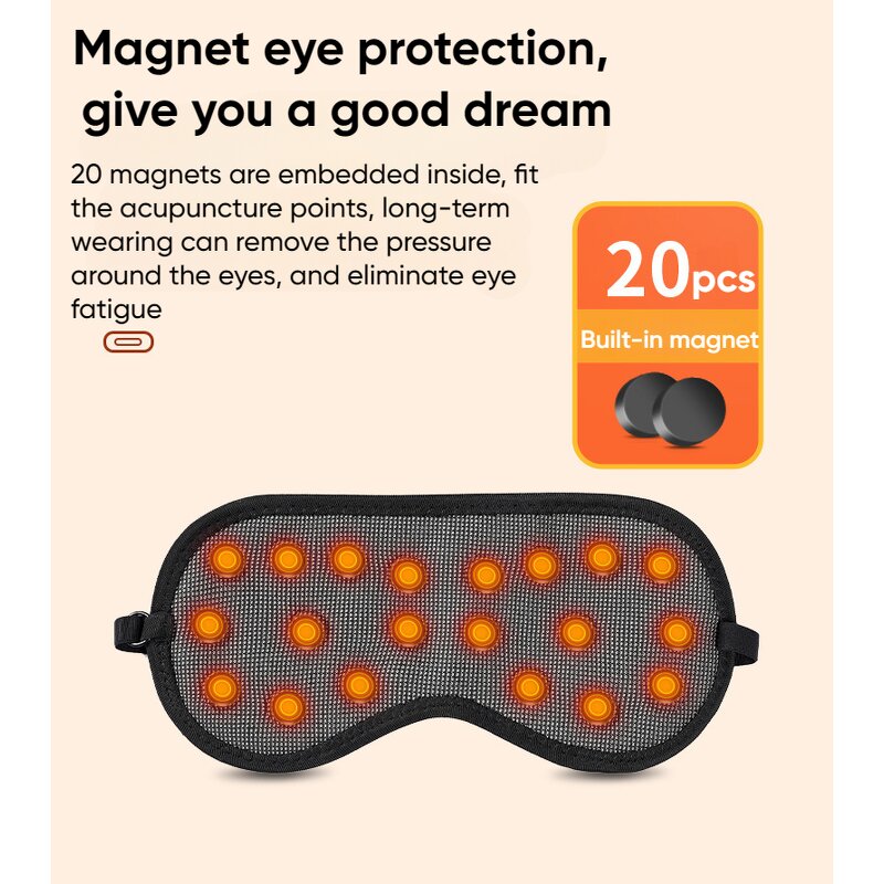 Magnetic Eye Mask Manufacturer - OEM Adjustable Strap Far Infrared Sleeping Patch Cover