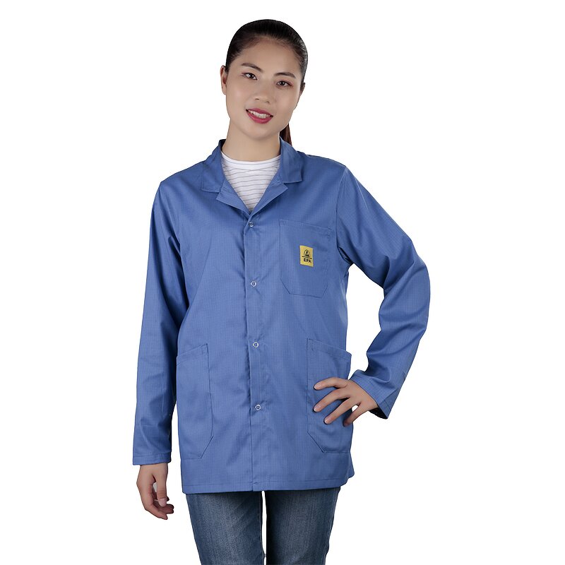 ESD Coverall Manufacturer - OEM Professional Cotton Custom Logo Antistatic Smock