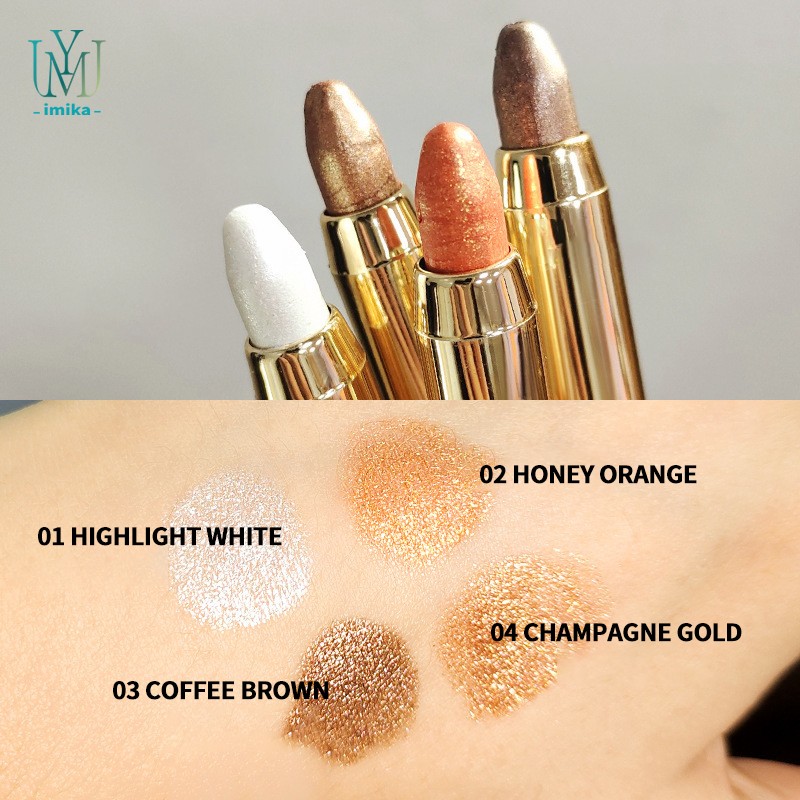 Brilliant 6 Color Waterproof Glitter Matte Nude Eye Shadow High Pigment Highlighter Pearl Lying Silkworm Stick Contouring Pen