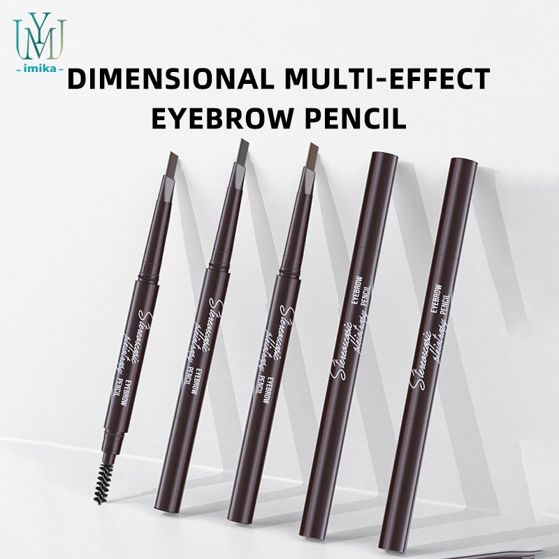 Wholesale 5 Color Retractable Eyebrow Pencil Slim Custom Logo Eye Brow Eyebrow Pencil With Brush Private Label Eye Brow Pencil