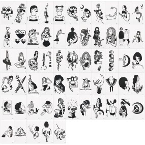 Fashion Semi Permanent Body Tatoo Stickers Cool Designs Skin Safe Temporary Tattoo Sticker