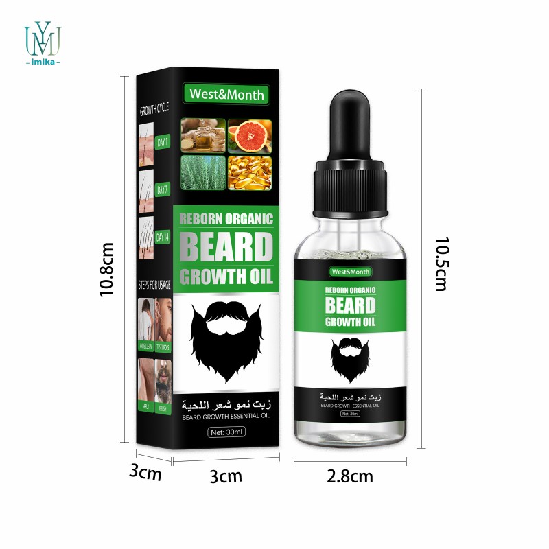 Free Sample Organicl Plant Extract Black Men Beard Oil Nourishing Beard Growth Men Care Growth Beard Essential Oil