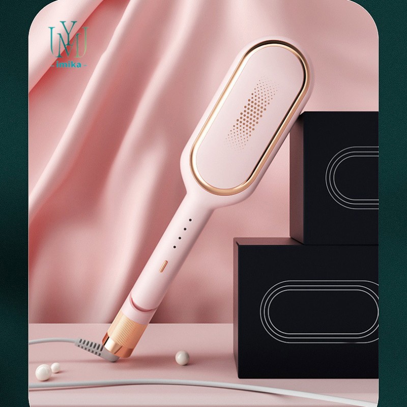 Customized Logo Hair Straightening Brush Hair Comb Straightener MCH HEAT Iron Brush Electric Hair Curling Style Comb