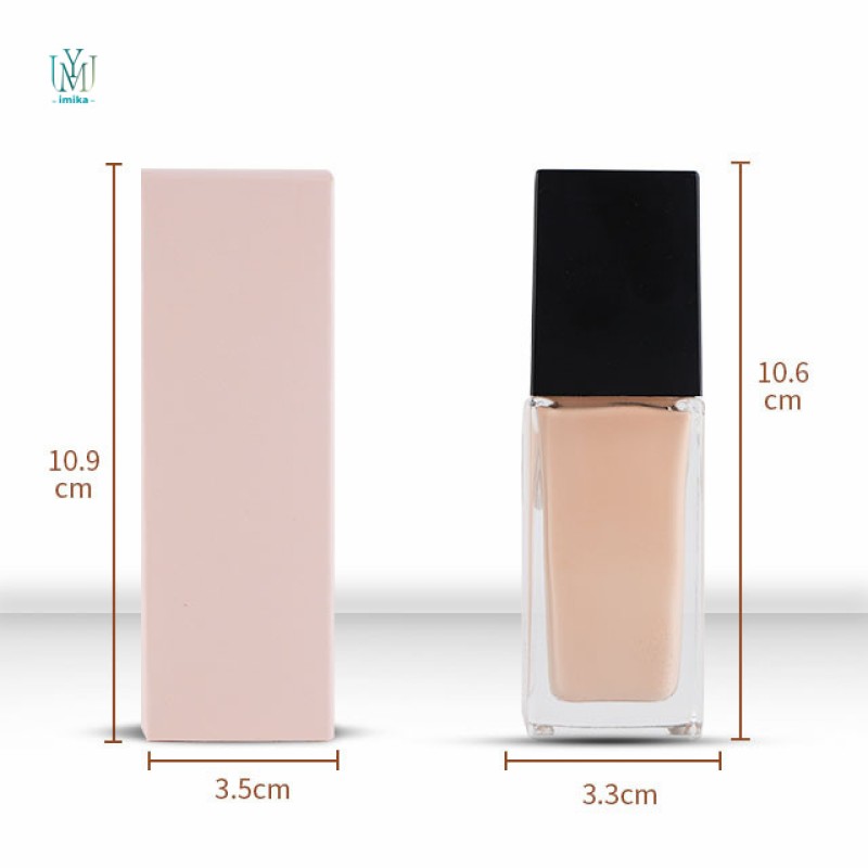 Imika Beauty Natural Effect High Coverage Dark Foundation Waterproof Liquid Based Foundation Makeup for Dark Skin