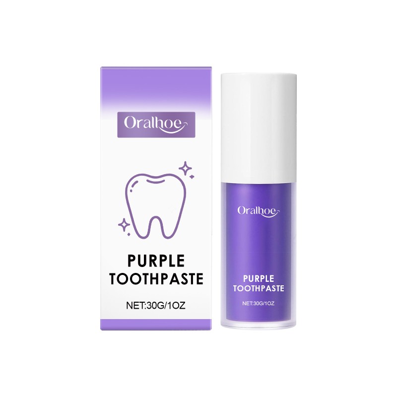 Wholesales 30Ml Teeth Remove Stain Formula for Sensitive Teeth & Cavity Prevention Purple Teething Whitening Toothpaste