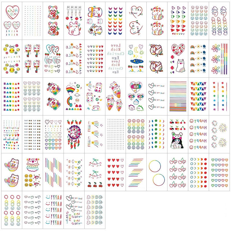 Fashion Semi Permanent Body Tatoo Stickers Cool Designs Skin Safe Temporary Tattoo Sticker