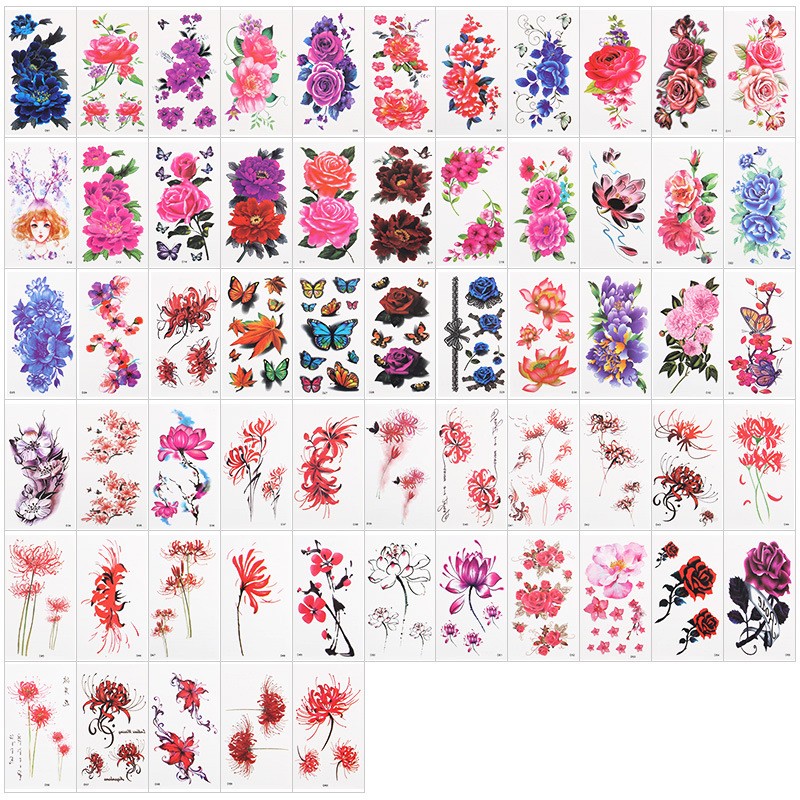 Fashion Semi Permanent Body Tatoo Stickers Cool Designs Skin Safe Temporary Tattoo Sticker