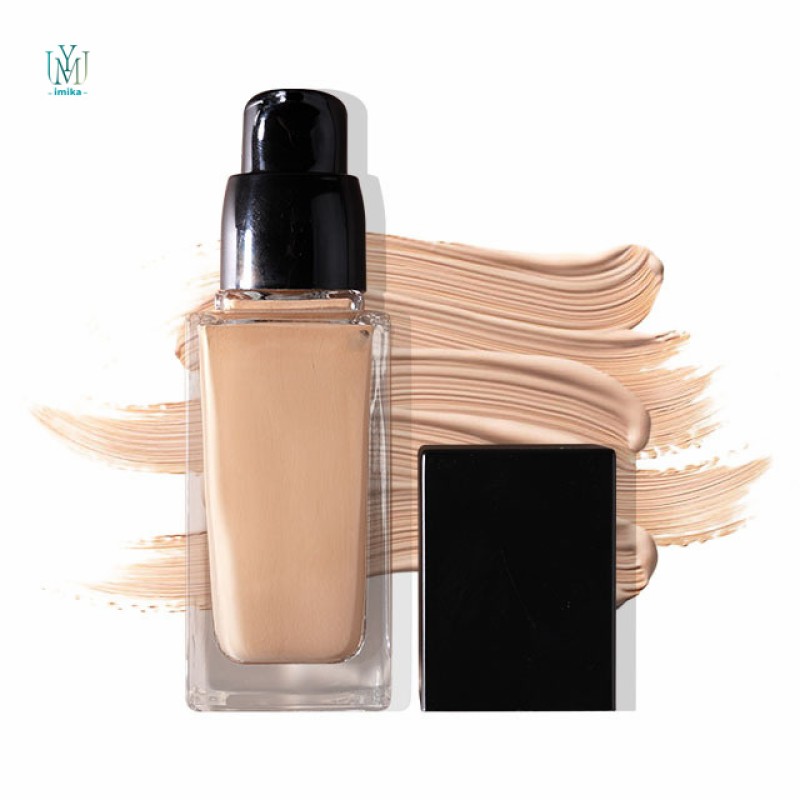 Imika Beauty Natural Effect High Coverage Dark Foundation Waterproof Liquid Based Foundation Makeup for Dark Skin