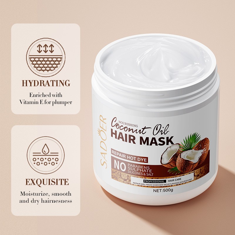 Private Label High Quality Ginger Hair Repair Mask Color-Protection and Nourishing Coconut Aloe Vera Hair Film