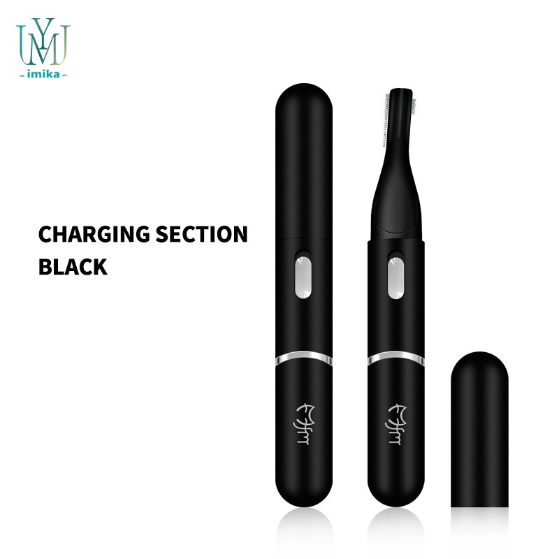 Custom Logo Usb Rechargeable Electric Ear Nose Neck Eyebrow Hair Shaver Ladies Double-Sided  Eyebrow Hair Remover Trimmer