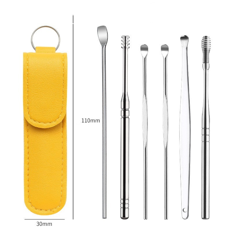 Wholesale Factory Price Stainless Steel Ear Spoon Ear Cleaner Earwax Remover Spoon Spiral Ear Cleaning Tool