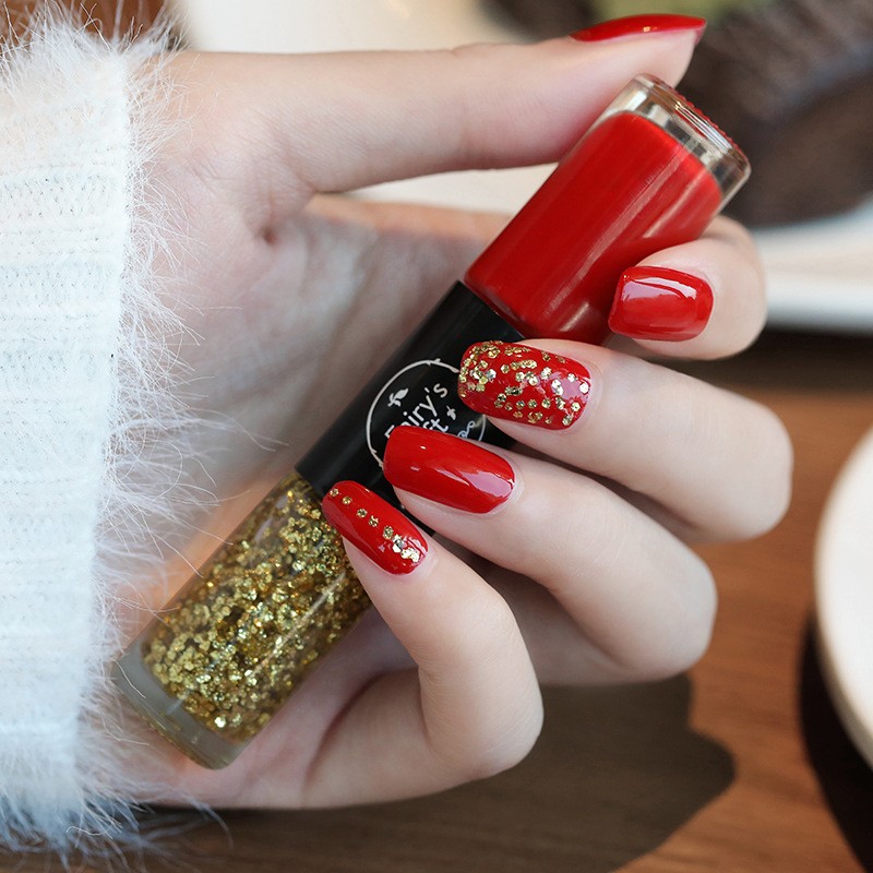 Wholesale 2 in 1 Quick-drying Sequin Nail Gel Polish Fashionable and Popular Nail Polish for Nail Art Salon